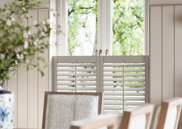 Bromley, Urban Greige - Cafe Style Plantation Shutter - Image 5